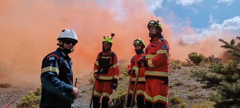 Greece forest fire fighting unit trains SupportCY volunteers 