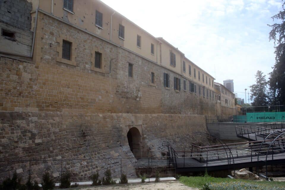 Paphos Gate police station above the old entrance to the city