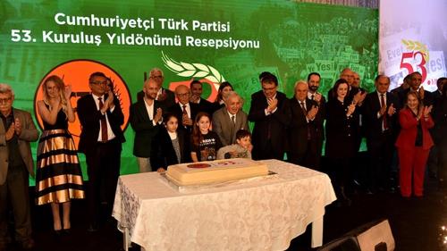 The Republican Turkish Party (CTP) celebrated its 53rd anniversary
