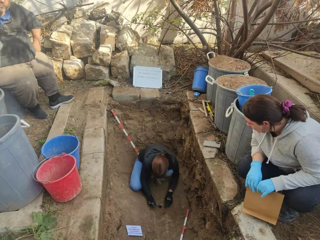 Exhumation in progress to locate the remains of the poet Vasilis Michaelides