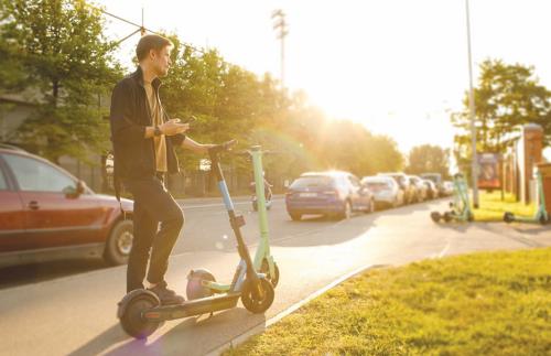 Headache the anarchic placement of scooters in Nicosia, which made life... skate