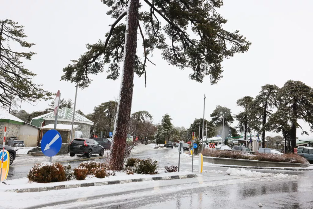 Light snowfalls on Troodos, caution for drivers