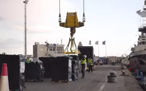 Gaza humanitarian aid leaving Larnaca port this afternoon