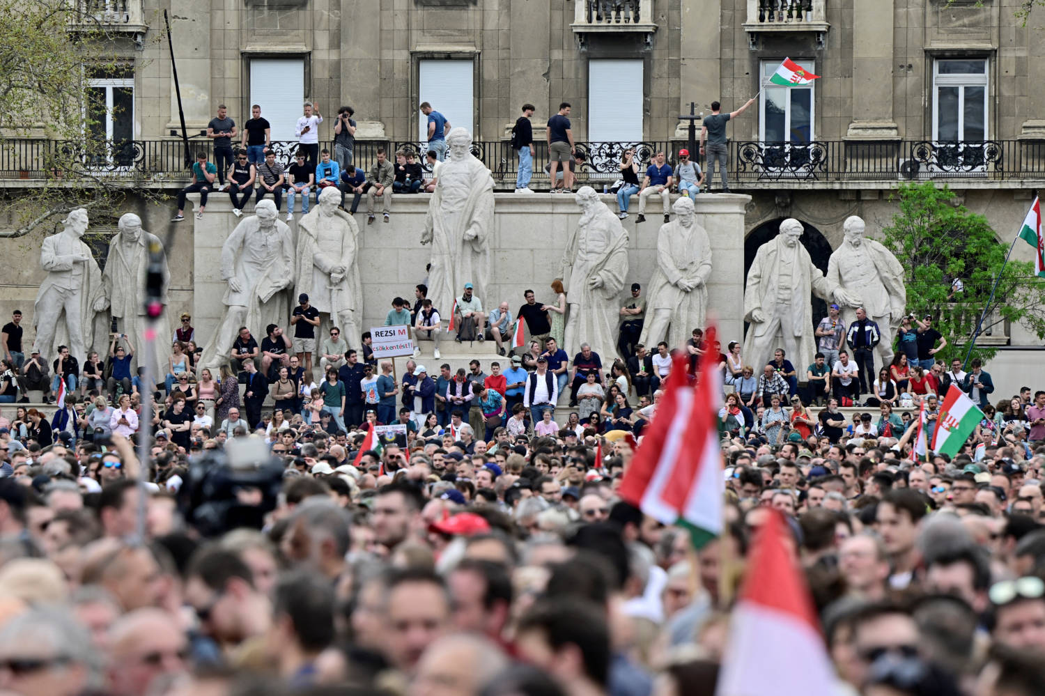 Tens of thousands march in Budapest against Orban