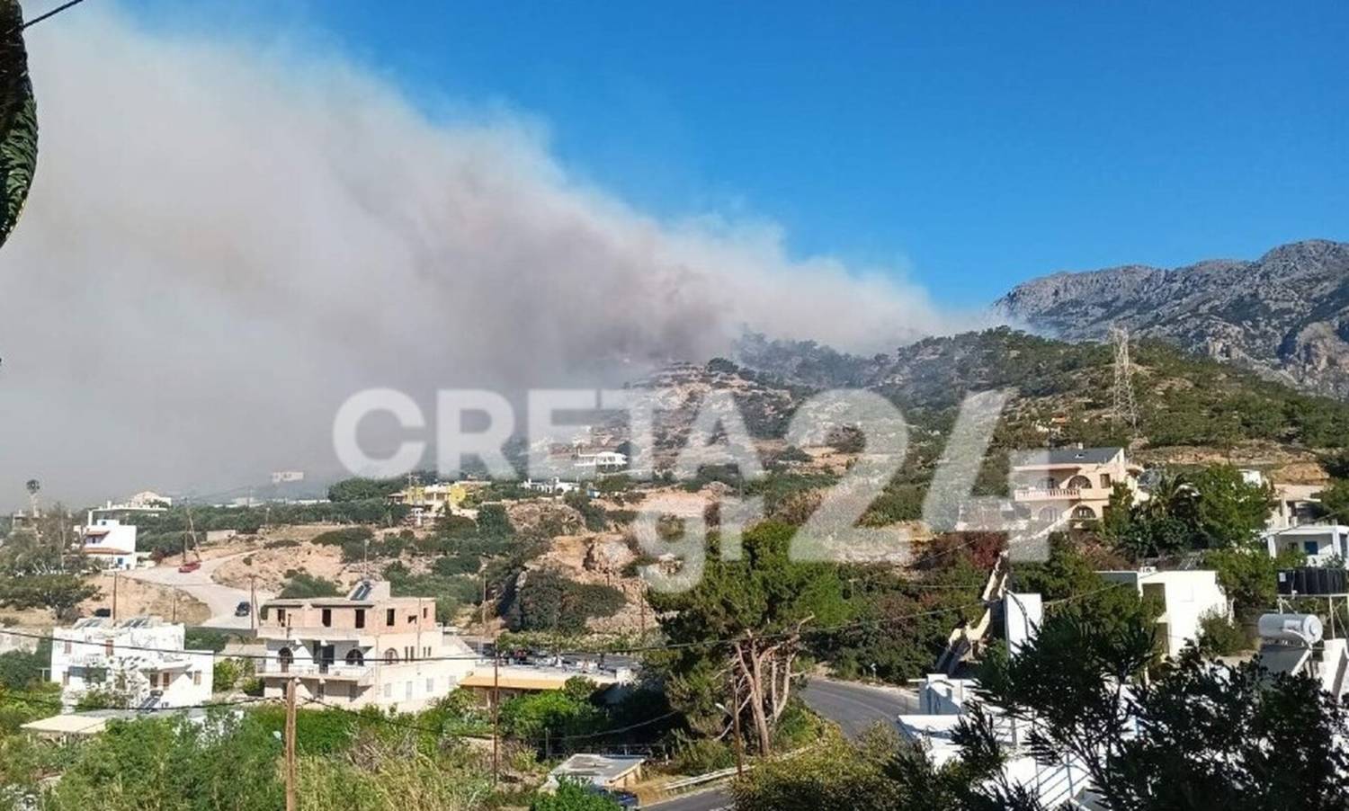 Wildfire rages on Greece’s Crete island, settlements evacuated